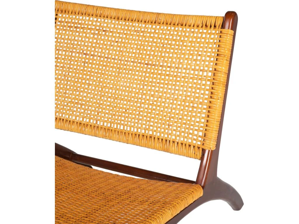 Fauteuil WAIPU En Teck Et Rotin Tressé 5 Fauteuil WAIPU En Teck Et Rotin Tressé – Image 3