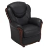 Fauteuil 100% Cuir De Buffle ADELAIDE - Noir -Promos Fauteora Magasin fauteuil 330343