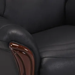 Fauteuil 100% Cuir De Buffle ADELAIDE - Noir -Promos Fauteora Magasin fauteuil 330345