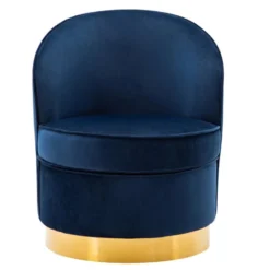 Fauteuil SANELA En Velours - Bleu Nuit -Promos Fauteora Magasin fauteuil 341723
