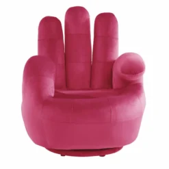 Fauteuil Main Pivotant CATCHY En Velours - Fuchsia -Promos Fauteora Magasin fauteuil 366543