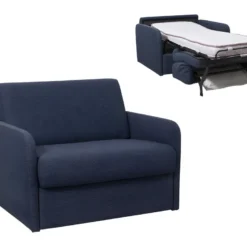 Fauteuil Convertible Express En Tissu NADOA - Couchage 70 Cm - Anthracite -Promos Fauteora Magasin fauteuil 369739
