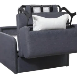 Fauteuil Convertible Express En Tissu NADOA - Couchage 70 Cm - Anthracite -Promos Fauteora Magasin fauteuil 369755