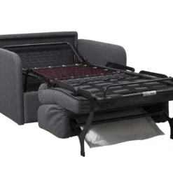 Fauteuil Convertible Express En Tissu NADOA - Couchage 70 Cm - Anthracite -Promos Fauteora Magasin fauteuil 369759