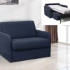 Fauteuil Convertible Express En Tissu NADOA - Couchage 70cm - Bleu -Promos Fauteora Magasin fauteuil 369769