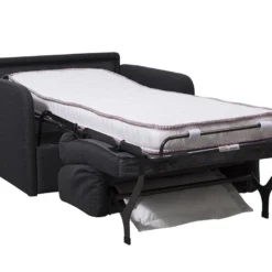 Fauteuil Convertible Express En Tissu NADOA - Couchage 100 Cm - Gris Foncé -Promos Fauteora Magasin fauteuil 369791