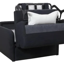 Fauteuil Convertible Express En Tissu NADOA - Couchage 100 Cm - Gris Foncé -Promos Fauteora Magasin fauteuil 369797
