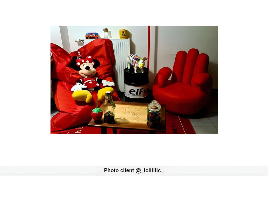 Fauteuil Main Pivotant CATCHY En Simili - Rouge 4 Fauteuil Main Pivotant CATCHY En Simili - Rouge – Image 2