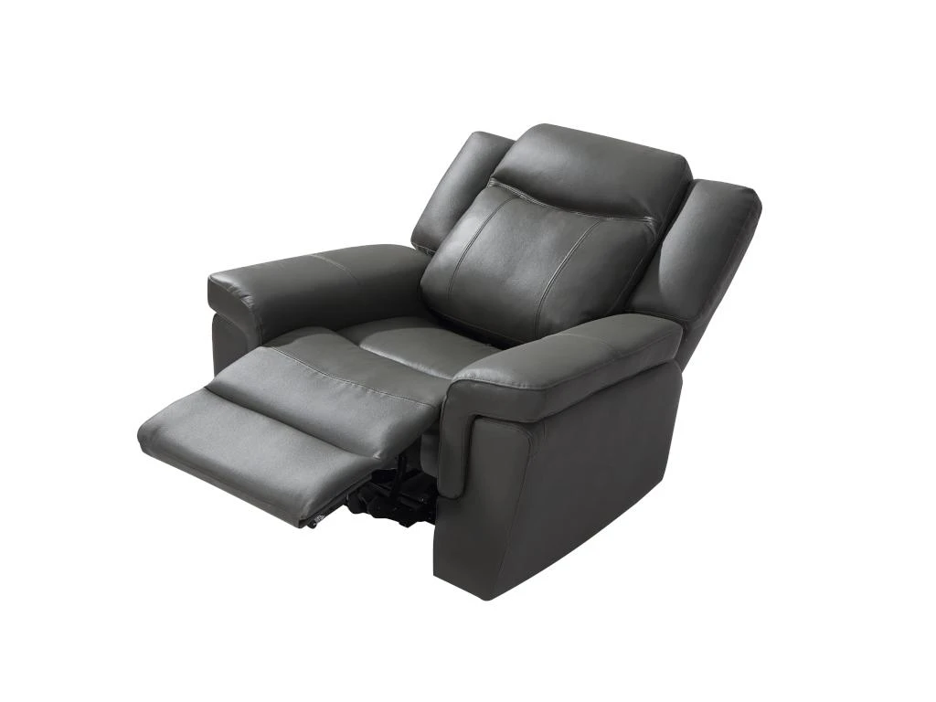 Fauteuil Relax électrique En Cuir KENNETH - Taupe 7 Fauteuil Relax électrique En Cuir KENNETH - Taupe – Image 5