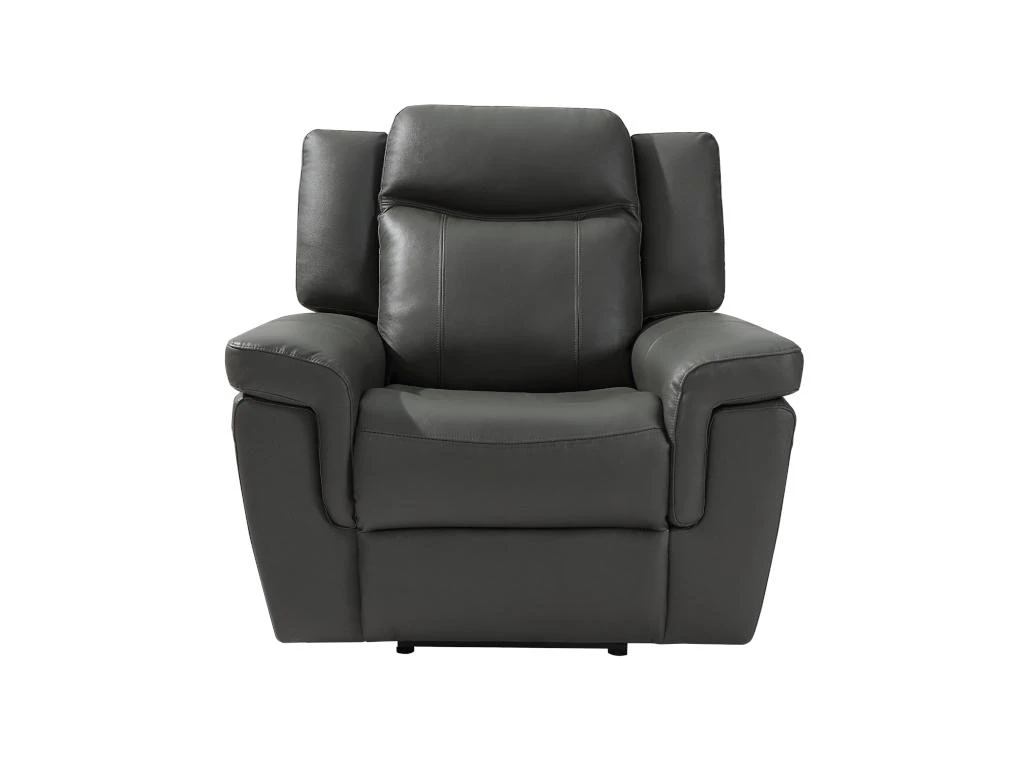 Fauteuil Relax électrique En Cuir KENNETH - Taupe 5 Fauteuil Relax électrique En Cuir KENNETH - Taupe – Image 3