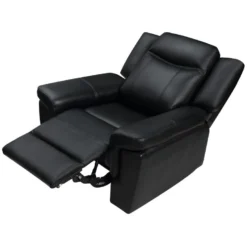 Fauteuil Relax électrique En Cuir KENNETH - Noir -Promos Fauteora Magasin fauteuil 392979