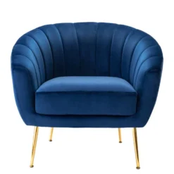 Fauteuil Cabriolet En Velours PABLITO - Bleu Roi -Promos Fauteora Magasin fauteuil 403771
