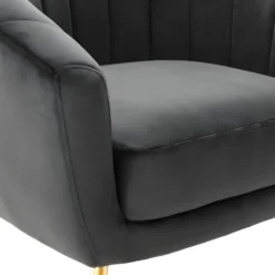 Fauteuil Cabriolet En Velours PABLITO - Anthracite -Promos Fauteora Magasin fauteuil 403785