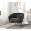 Fauteuil Cabriolet En Velours PABLITO - Anthracite -Promos Fauteora Magasin fauteuil 403787