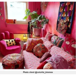 Fauteuil Main Pivotant CATCHY En Velours - Fuchsia -Promos Fauteora Magasin fauteuil 406215