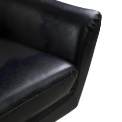Fauteuil Pivotant En Cuir De Buffle ITHAQUE - Noir -Promos Fauteora Magasin fauteuil 417841