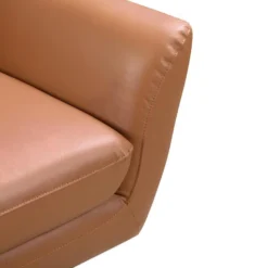 Fauteuil Pivotant En Cuir De Buffle ITHAQUE - Camel -Promos Fauteora Magasin fauteuil 417855