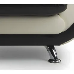 Fauteuil En Simili INDICE - Bicolore Noir Et Ivoire -Promos Fauteora Magasin fauteuil 474507