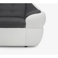 Fauteuil En Tissu Et Simili FAREZ - Bicolore Gris Et Blanc -Promos Fauteora Magasin fauteuil 474519