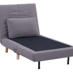 Fauteuil Convertible En Tissu Gris STREVI -Promos Fauteora Magasin fauteuil 487727