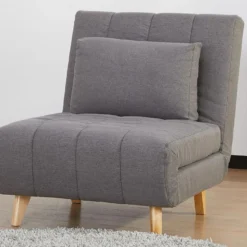 Fauteuil Convertible En Tissu Gris STREVI -Promos Fauteora Magasin fauteuil 487733