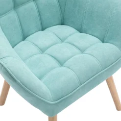 Fauteuil En Tissu Vert D'eau CASERTA -Promos Fauteora Magasin fauteuil 492063