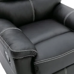 Fauteuil Relax En Simili Noir CANBY -Promos Fauteora Magasin fauteuil 495049