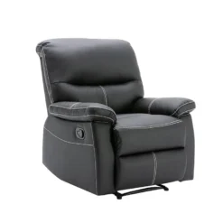 Fauteuil Relax En Simili Noir CANBY -Promos Fauteora Magasin fauteuil 495055