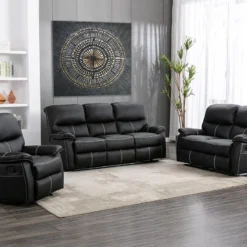 Fauteuil Relax En Simili Noir CANBY -Promos Fauteora Magasin fauteuil 495065