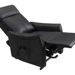 Fauteuil Releveur électrique En Cuir Noir PITALI -Promos Fauteora Magasin fauteuil 495987
