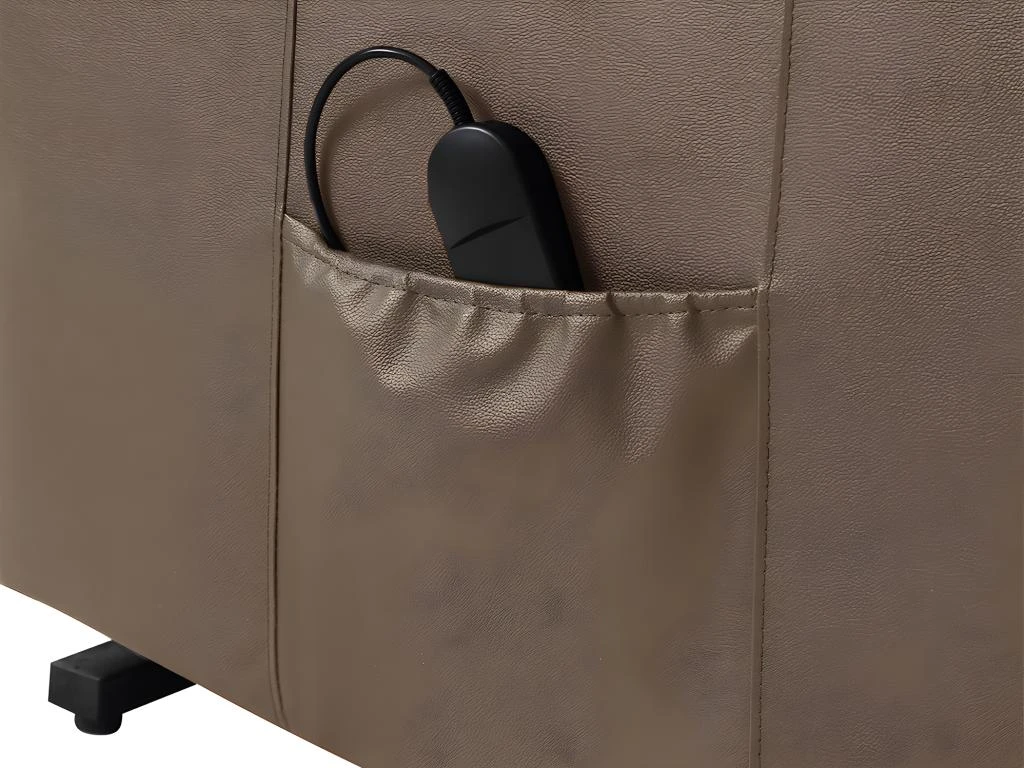 Fauteuil Releveur électrique En Cuir Marron PITALI 15 Fauteuil Releveur électrique En Cuir Marron PITALI – Image 13