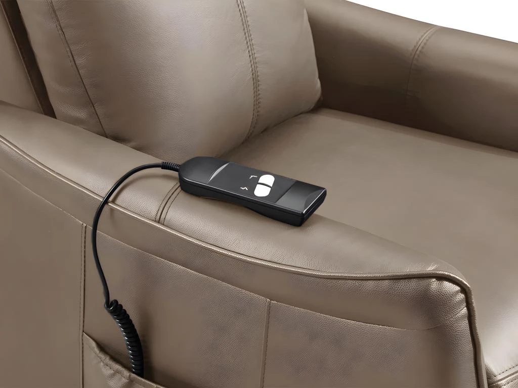 Fauteuil Releveur électrique En Cuir Marron PITALI 13 Fauteuil Releveur électrique En Cuir Marron PITALI – Image 11