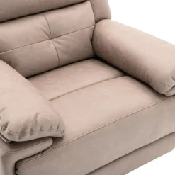 Fauteuil Relax électrique En Tissu Taupe DOLENE -Promos Fauteora Magasin fauteuil 497177