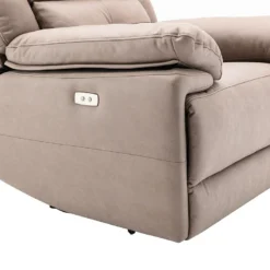 Fauteuil Relax électrique En Tissu Taupe DOLENE -Promos Fauteora Magasin fauteuil 497179