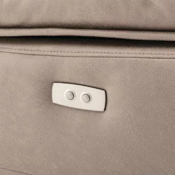 Fauteuil Relax électrique En Tissu Taupe DOLENE -Promos Fauteora Magasin fauteuil 497181