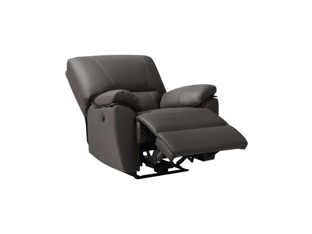 Fauteuil Relax électrique En Cuir MARCIS - Marron 4 Fauteuil Relax électrique En Cuir MARCIS - Marron – Image 2