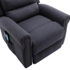 Fauteuil Massant En Tissu Avec Releveur électrique - Gris Anthracite - LOVARI -Promos Fauteora Magasin fauteuil 671717