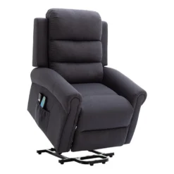 Fauteuil Massant En Tissu Avec Releveur électrique - Gris Anthracite - LOVARI -Promos Fauteora Magasin fauteuil 671723