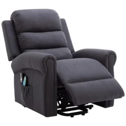 Fauteuil Massant En Tissu Avec Releveur électrique - Gris Anthracite - LOVARI -Promos Fauteora Magasin fauteuil 671725