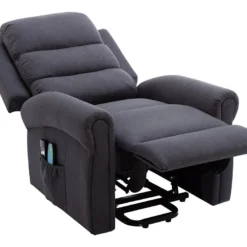 Fauteuil Massant En Tissu Avec Releveur électrique - Gris Anthracite - LOVARI -Promos Fauteora Magasin fauteuil 671727