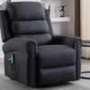 Fauteuil Massant En Tissu Avec Releveur électrique - Gris Anthracite - LOVARI -Promos Fauteora Magasin fauteuil 671729