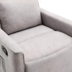 Fauteuil Relax En Tissu Beige MADRIOLO -Promos Fauteora Magasin fauteuil 672183