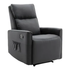 Fauteuil Relax En Tissu Anthracite MADRIOLO