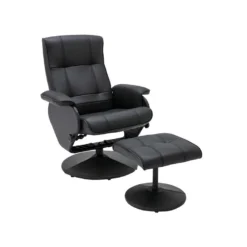 Fauteuil De Relaxation Avec Repose-pied En Cuir ANDALOUSIE - Noir 9 Fauteuil De Relaxation Avec Repose-pied En Cuir ANDALOUSIE - Noir -Promos Fauteora Magasin fauteuil 673479