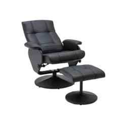 Fauteuil De Relaxation Avec Repose-pied En Cuir ANDALOUSIE - Noir 10 Fauteuil De Relaxation Avec Repose-pied En Cuir ANDALOUSIE - Noir -Promos Fauteora Magasin fauteuil 673481