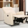 Fauteuil Relax En Tissu Crème PRODA -Promos Fauteora Magasin fauteuil 6792375