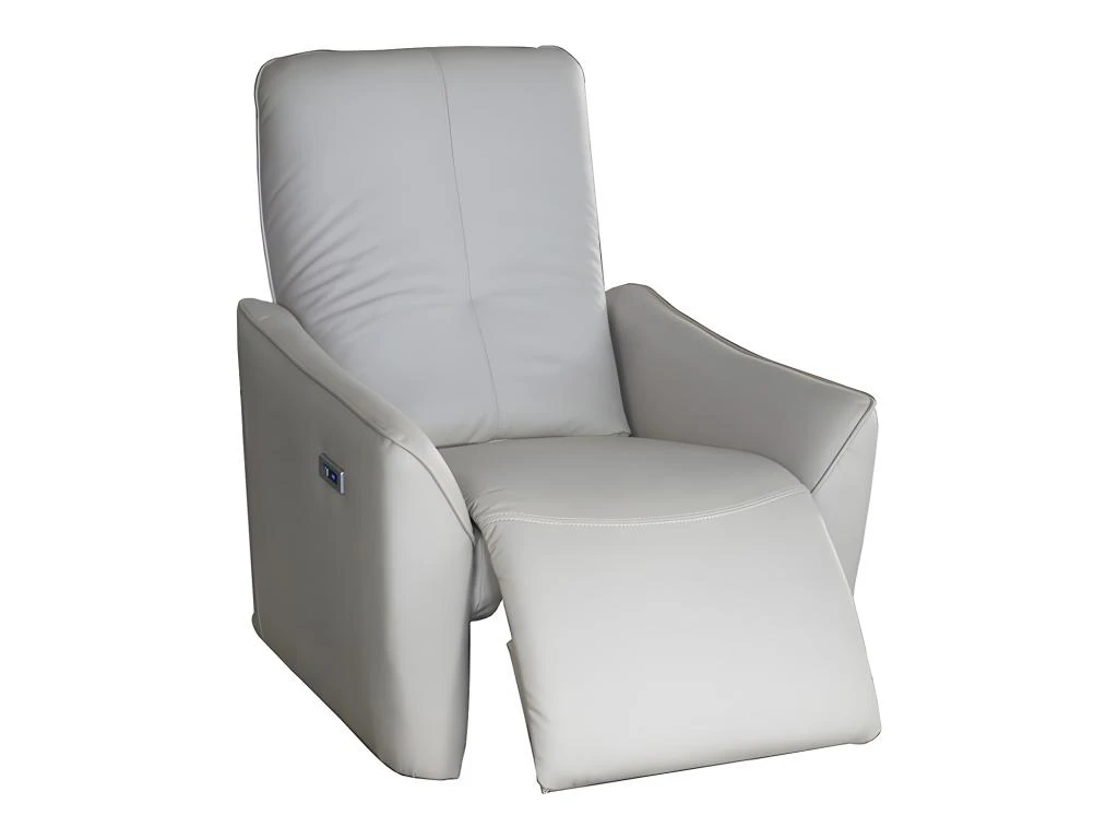 Fauteuil Relax électrique En Tissu Effet Cuir Beige TAODA 4 Fauteuil Relax électrique En Tissu Effet Cuir Beige TAODA – Image 2