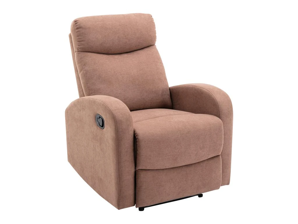 Fauteuil Relax En Tissu Marron EVELYN 3 Fauteuil Relax En Tissu Marron EVELYN