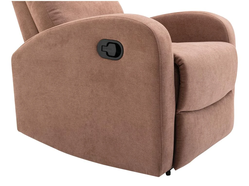 Fauteuil Relax En Tissu Marron EVELYN 6 Fauteuil Relax En Tissu Marron EVELYN – Image 4