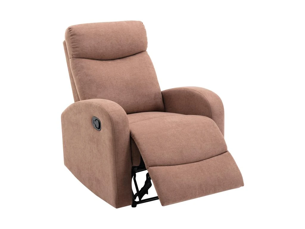 Fauteuil Relax En Tissu Marron EVELYN 5 Fauteuil Relax En Tissu Marron EVELYN – Image 3